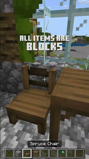 Turning furniture into blocks! | Another Furniture Add-on Update #minecraft #addon #bedrock #update