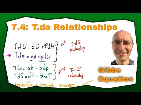 Thermo 7.4: First and Second Tds relationships (Gibbs Equations)