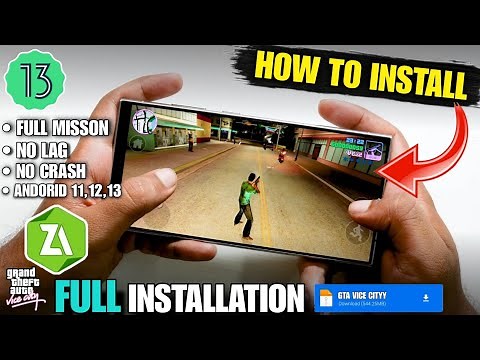 How to Install Gta vice city Android 11,12,13 No Crash No lag