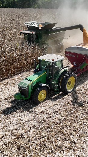 Row Crop Farming with John Deere Combine Equipment