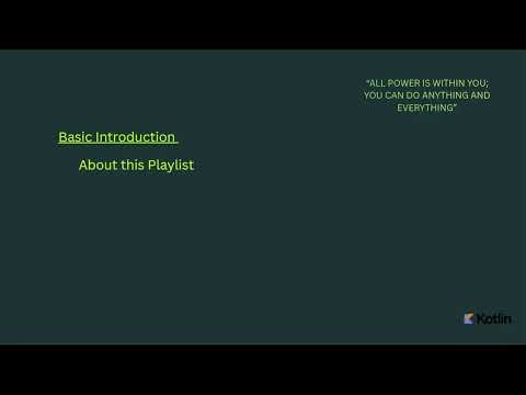 Kotlin Complete Course From 0 -Advance | DByteStudio Tutorial #0