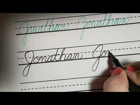 Writing your Name in Cursive (Jonathan)