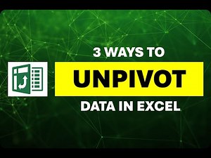 Three Ways to Unpivot Data in Excel