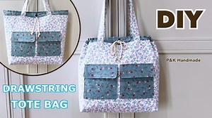 82K views · 981 reactions | Diy Large Unique Drawstring Tote Bag | #diy #handmade #sewing #drawstringbag #totebag #diyideas #bag #diyprojects | P&K Handmade | Facebook