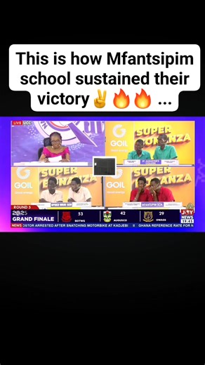 Botwe ooo Botwe ❤️ 😍 💖 ❣️ 💕 🥳 🎉 🪅 🎊 🍺 🍻 At the end of the contest, Mfantsipim sch: 56 points 🔥 🔥 St. Augustine's col. 42 points 🔥 Opoku Ware sch 29 points 🔥 Congratulations to all 3 schools 🥳 🎉 🪅 🎊 🍺 #winning #quiz #fypchallenge #viral #speed #hilights #NSMQ #education #trendingreelsvideo #goviralreels | Debbie Diamond
