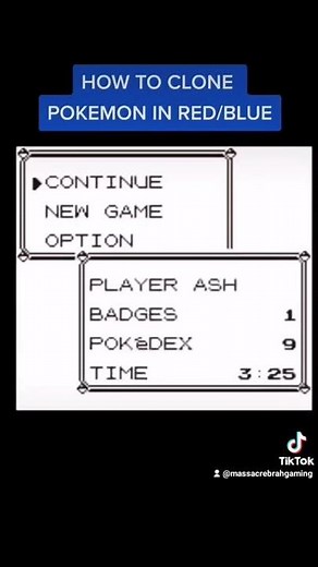 How to clone Pokemon in Red/Blue without trading!