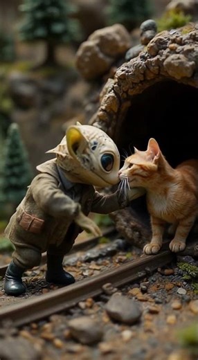 Alien strokes the cat… and they both smile 🐱😊👽 猫を撫でるエイリアン…そして二人とも微笑む 🐱😊👽#cute #aliens #shorts