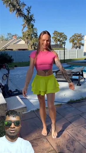 Poolside Stunt That Made This Girl an Overnight Sensation #shortsfeed​ #shorts​ #trending​