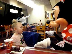 Meghan with Minnie at Chef Mickey's