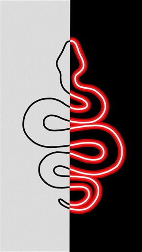 "snake" neon light technique #art #neonlights