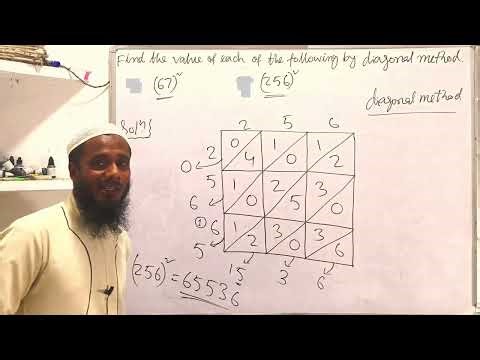 Find the square by diagonal method | Squares and square roots