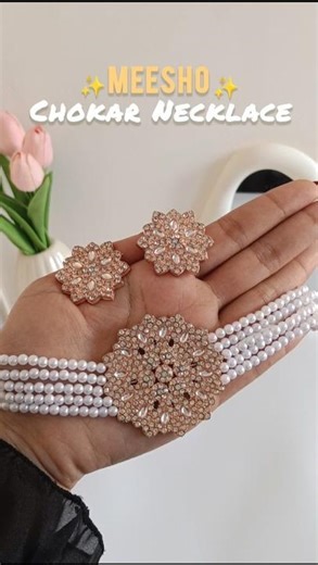 Meesho Chokar Necklace🦢🪞#shorts #ytshorts #meesho #necklace #unboxing #viral #chokernecklace #fyp
