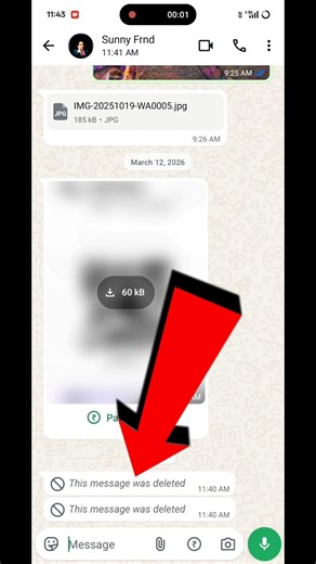 Whatsapp delete massage kaise dekhe 2026 |Whatsapp delete chat recover without app #shorts #ytshorts