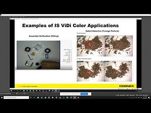 Cognex Deep Learning Machine Vision with Color ViDi Webinar