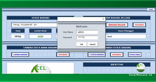 Aplikasi Excel Stock Persediaan Barang versi 3