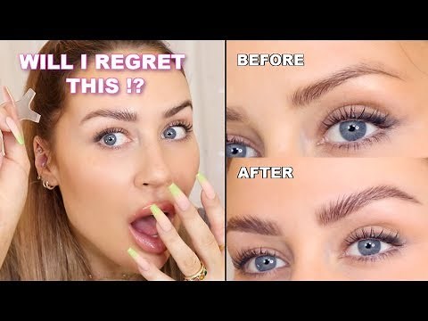 DIY BROW LAMINATION AND TINTING AT HOME. TESTING THE HOT NEW TREND THAT WILL TRANSFORM YOUR BROWS