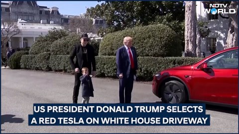 Donald Trump Buys A Red Tesla, Elon Musk Helps Him Pick