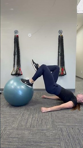 Single-leg stability ball hamstring curl