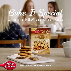 What is better than chocolate chip cookies 🍪🍪🍪? Belgian dark chocolate chip cookies made with 70% cocoa 🍫 The ultimate treat! Want to try other Delights Mixes? Check out the range http://bit.ly/2xBlVE2 | Betty Crocker