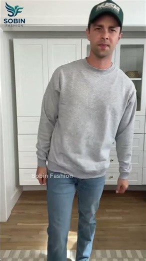 Light Steel Hanes EcoSmart Sweatshirt #mensstyle