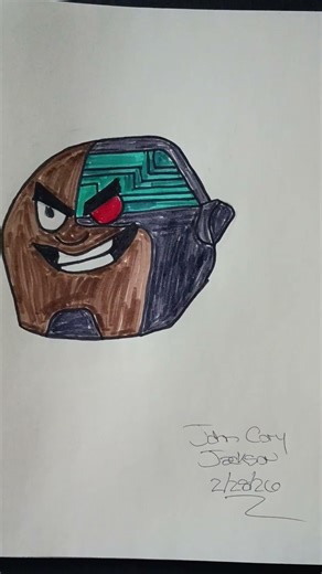 Drawing of Cyborg From Teen Titans! #teentitans