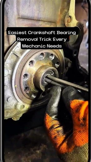 Easiest Crankshaft Bearing Removal Trick Every Mechanic Needs #shorts #tips #mechanic