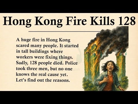 Hong Kong Fire Takes 128 Lives || 🧯Learn English Through Story Level 3 || Graded Reader 🎧
