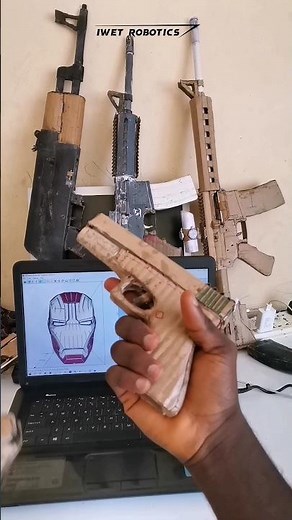 Cardboard Glock 17 weapon Showcase #cardboard #airsoft #guns #military #papergun