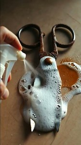 Rusty Scissors → Clean Scissors ✂️#macrovideo#cleaningtok#viralshorts#shorts#aiart