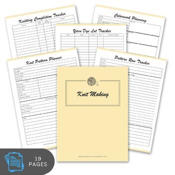 Knit Making Planner | 19 Page Knitting Project & Pattern Log Bundle