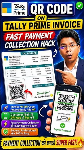 QR Code On Tally Prime Invoice Fast Payment Collection Hack