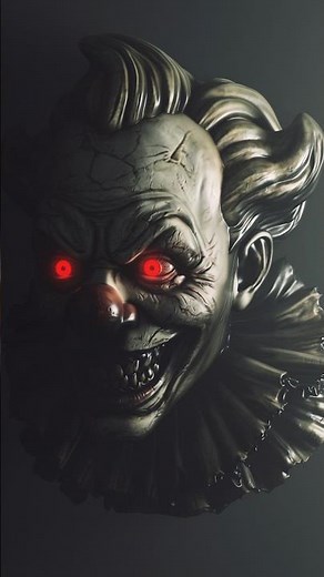 I made a terrifying clown in Blender 🤡 #blender #horror #halloween