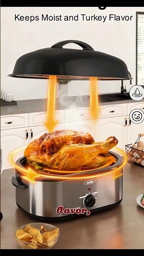 Sunvivi Roaster Oven with Self-Basting Lid,20 Quart Electric Roaster with Removable Pan #home_vib