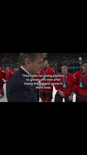 game was legit robbed from them and they really be giving these to the players 😭 #fyp #hockey #canada #olympics #viral