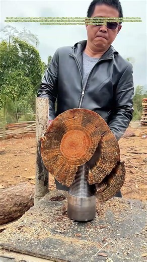 Splitting Wood with Precision: How a Cone-Shaped Tool Revolutionizes Logging