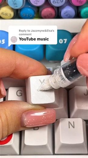 Replying to @Jazzmyne&Elsa Drawing Y for YouTube Music Logo! Then Drawing on my keyboard!@YouTube #drawingtutorial #keyboard #custom #keycaps #youtubemusic | Capsyart