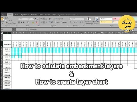 How to calculate embankment layers & How to create layer chart