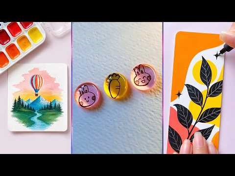 10 Easy Creative Art Hacks When You’re Bored || Art Ideas || painting for Beginners