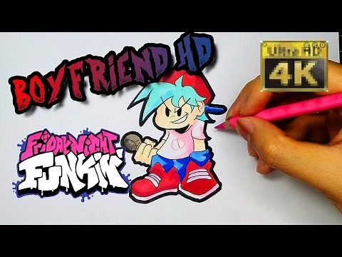 como DIBUJAR a BOYFRIEND HD de FRIDAY NIGHT FUNKIN | HOW to DRAW BOYFRIEND HD FNF Cls artz