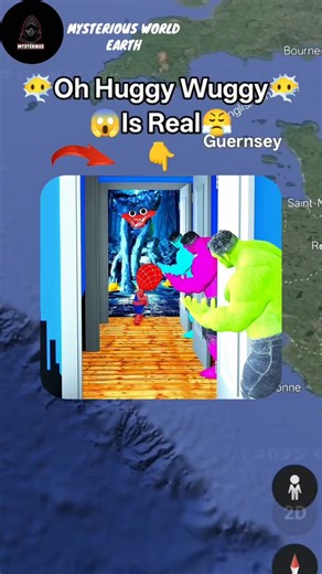 😶‍🌫️😱I Found Huggy Wuggy In Google Earth #shorts #earth #mysteriousworldearth