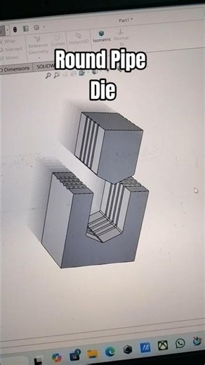 Round Pipe die #tools #die#press #mechanical #engineering #solidworks #design