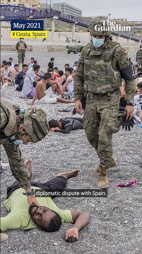 Why did almost 60,000 people cross into Spanish territory?