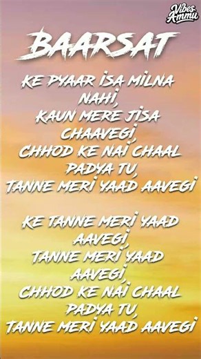 Barsaat (Lyrics) - Banjaare | VibesAmmu #barsaat #banjaare