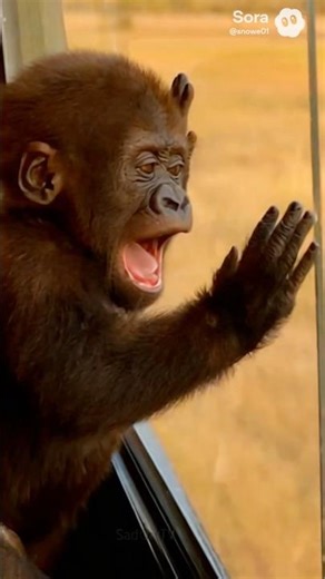 The baby chimpanzee suffers from separation anxiety and wept after separating from its mother.