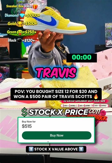 POV: You Picked the RIGHT SIZE 🔥😤 | Someone won this $500 pair of Travis Scott’s for only $20 😳 #hypebeast #hype #shoes #jordan1 #unvaultedhype