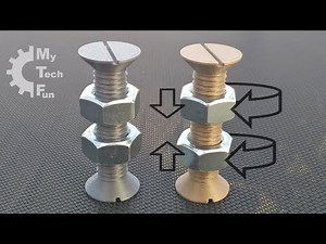 Gift idea for mechanical person - a double threaded bolt with left and right handed screw nuts