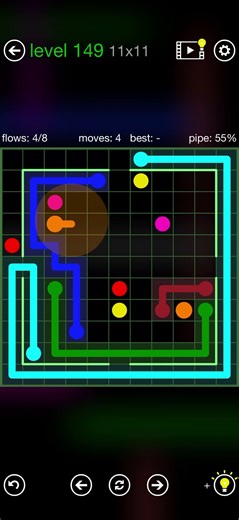 Flow Free - Walls - Courtyard Pack - Level 149 (11x11)