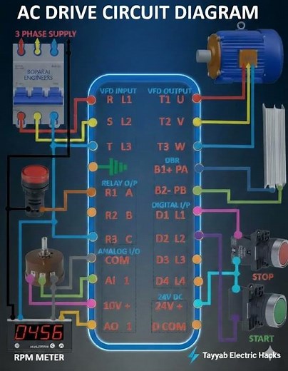 AC Drive Wiring Connections Explained #shorts #shortsfeed