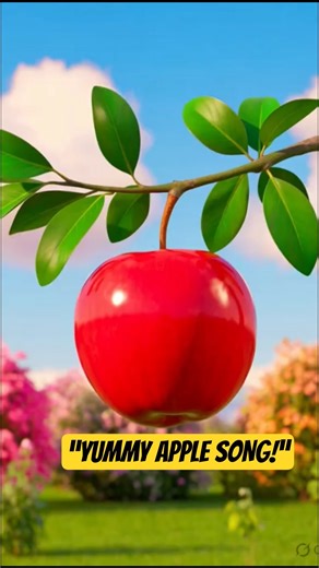 Red Red Apple 🍎 | Fun Kids Rhyme Song 🎵 🍎 Apple Song for Kids | Healthy & Fun Nursery Rhyme!