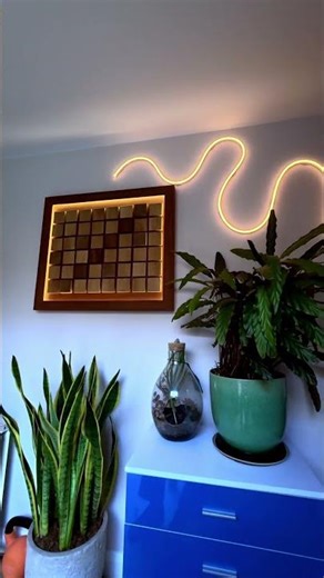 Handmade Wooden Frame with Hidden LED Lights